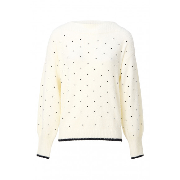 Dreamstar - Wit Trui harig strass Wit M - Maat M