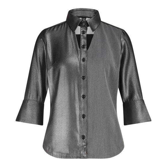 Zip73 - Grijs | Dames | Blouse | Grijs | XXL | regular | Kamst mode