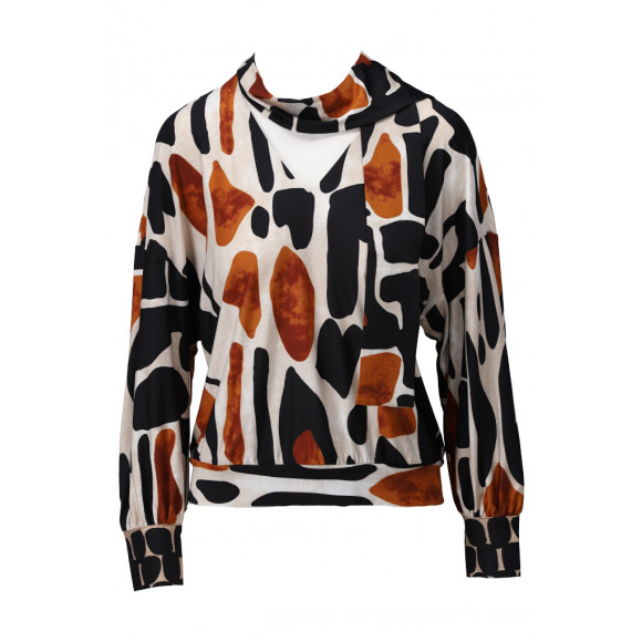 K Design - Zand Blouson vlekprint Zand XXL - Maat XXL