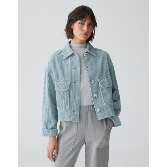 Opus - Blauw Corduroy jasje Blauw 36 - Maat 36