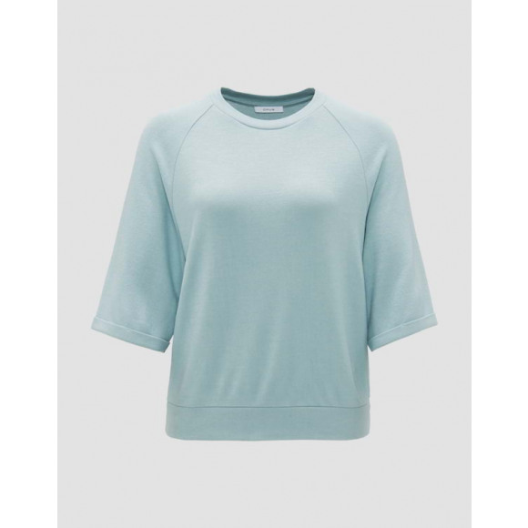Opus - Blauw Soft sweater met 3/4 mouw Blauw 38 - Maat 38