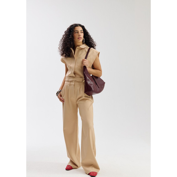 Harper & Yve - Zand | Dames | Broek | Zand | XXL | regular | Kamst mode