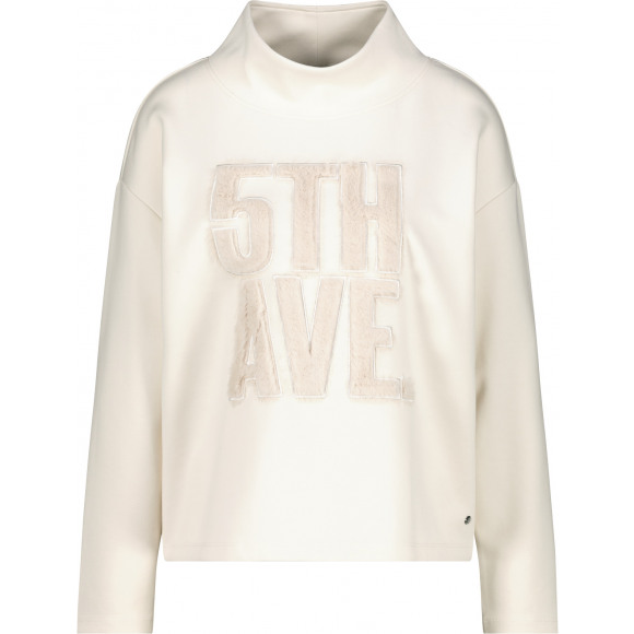 Monari - Wit Sweatshirt tekst Wit 38 - Maat 38