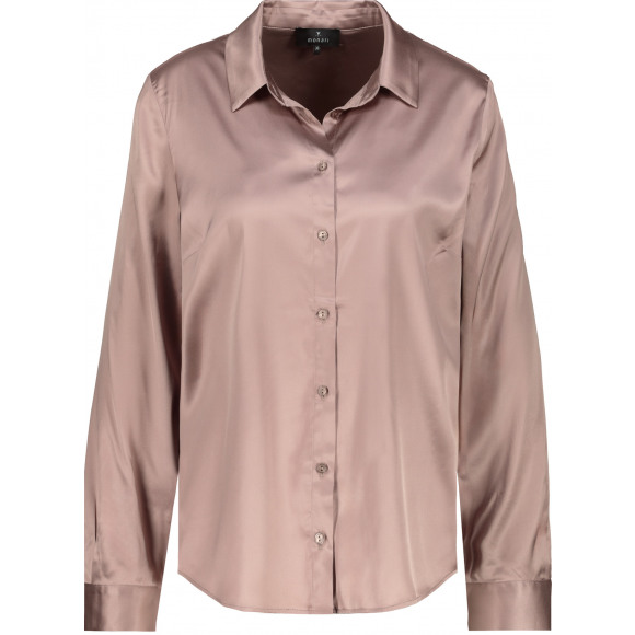 Monari - Milk chocolate Satinlook blouse milk chocolate 46 - Maat 46