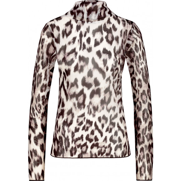Monari - Zwart Pullover animal Zwart 46 - Maat 46