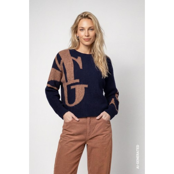 Monari - Dark blue | Trui | unisex |dark blue | Kamst mode