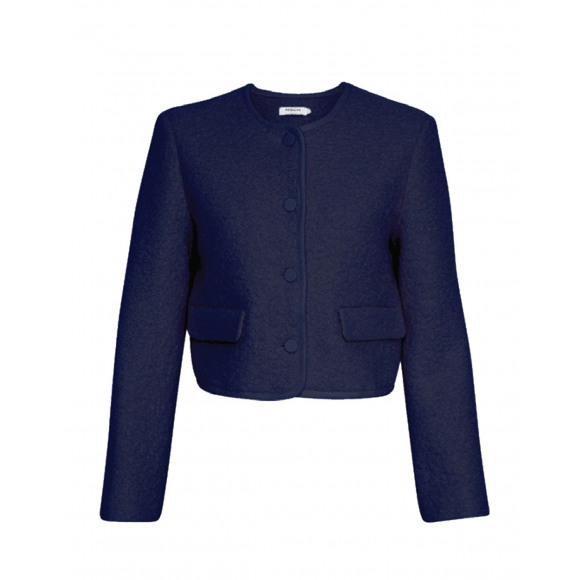 MSCH - Blauw Jasje kort wol Blauw XS - Maat XS