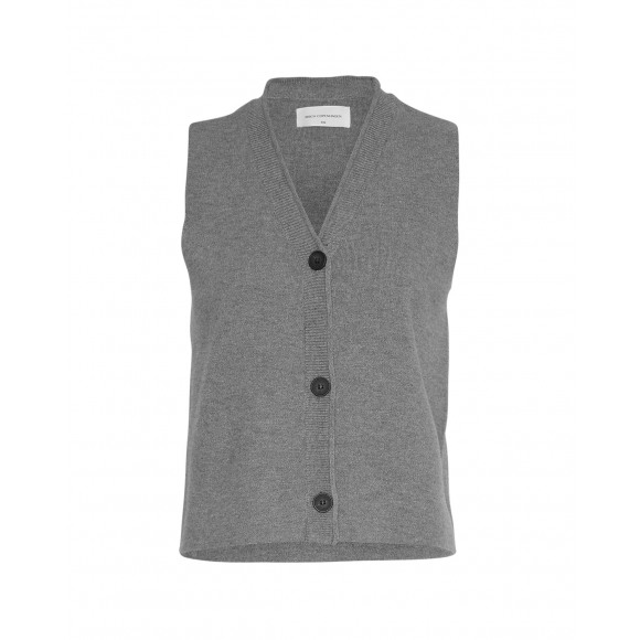 MSCH - Grijs Gilet gebreid Grijs XS/S - Maat XS/S