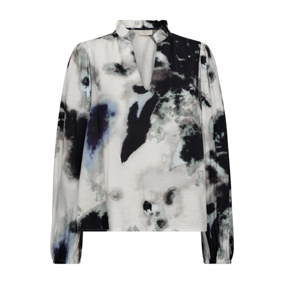 FreeQuent - Wit Blouse print Wit L - Maat L