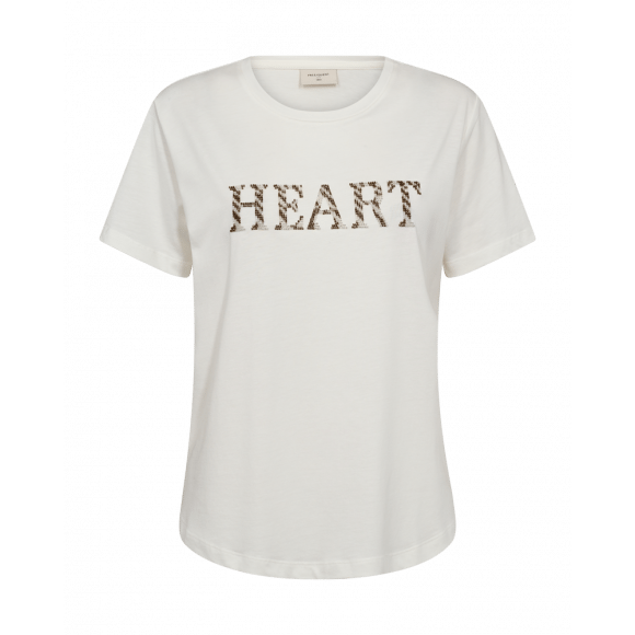 FreeQuent - Wit T-shirt heart Wit L - Maat L