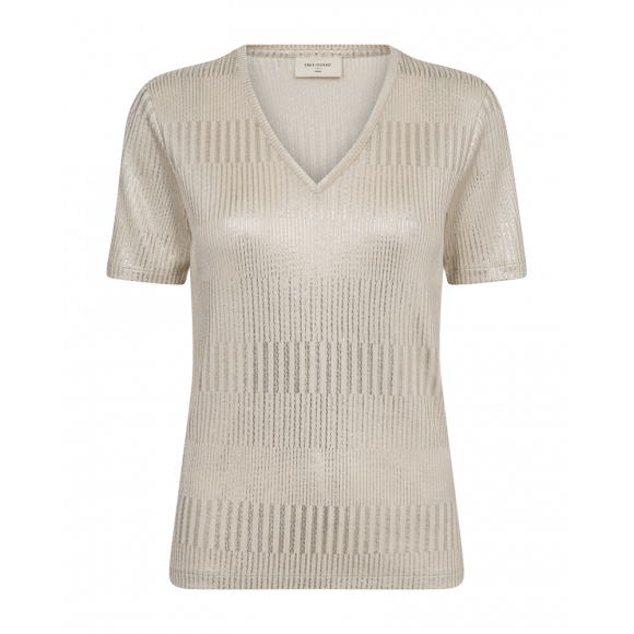 FreeQuent - Zand T-shirt glans Zand S - Maat S
