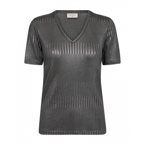 FreeQuent - Grijs T-shirt glans Grijs S - Maat S