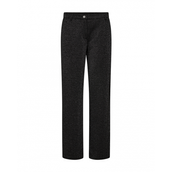 FreeQuent - Zwart Pantalon glitter Zwart XL - Maat XL