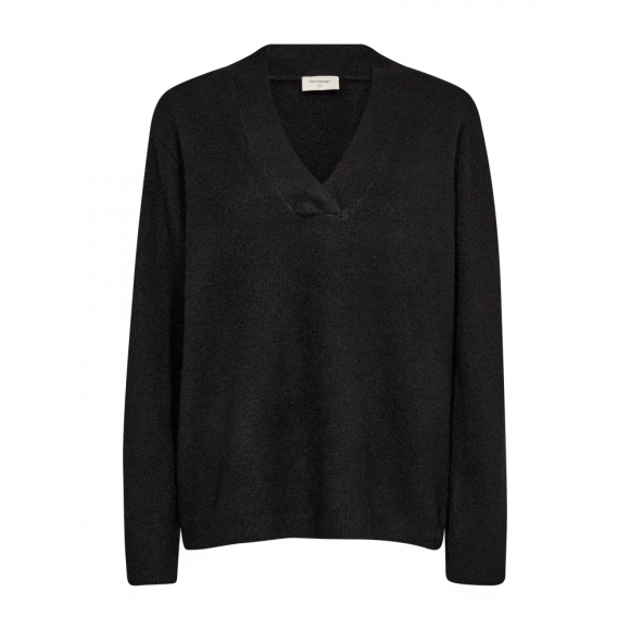 FreeQuent - Zwart Trui v-hals Zwart XL - Maat XL