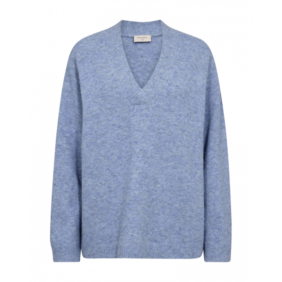 FreeQuent - Blauw Trui v-hals Blauw M - Maat M