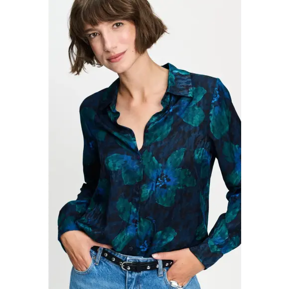 Pom Amsterdam - Navy | Blouse | Dames |Navy | Kamst mode