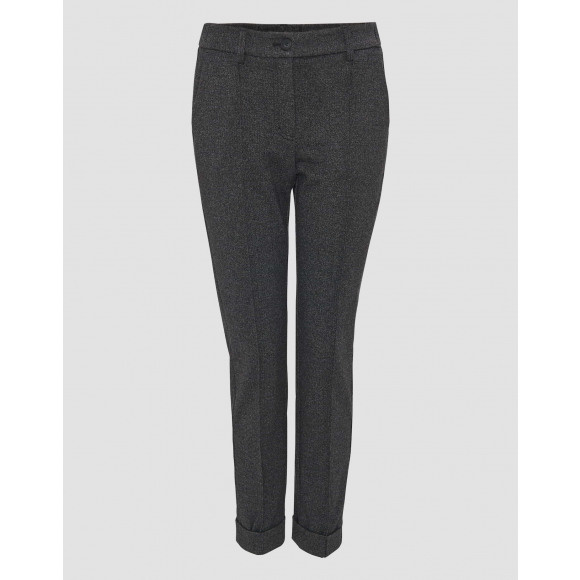 Opus - Zwart Gemeleerde pantalon Zwart 38 - Maat 38