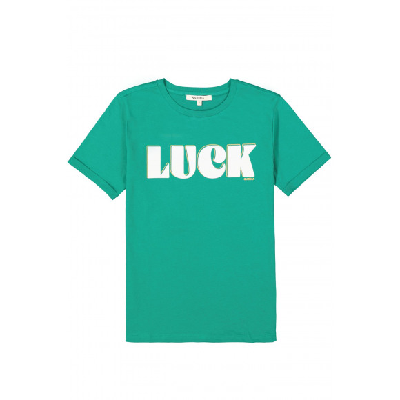 Garcia Groen T shirt met tekst Groen S Maat S