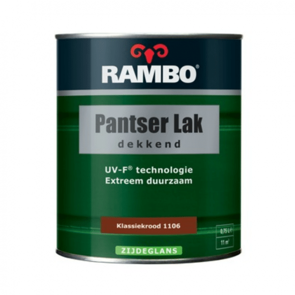 RAMBO Rambo Pantserlak Klassiek Rood Zijdeglans 750 ml