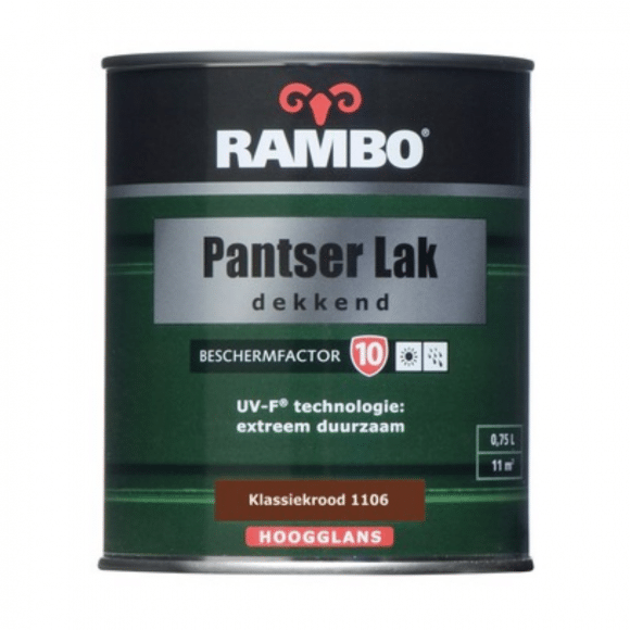 RAMBO Rambo Pantserlak Hoogglans Klassiek Rood 1106