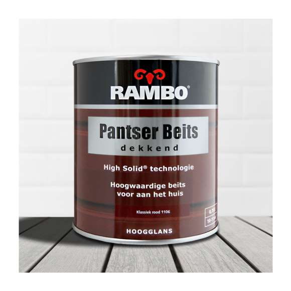 RAMBO Rambo Pantser Beits Dekkend Klassiek Rood 1106