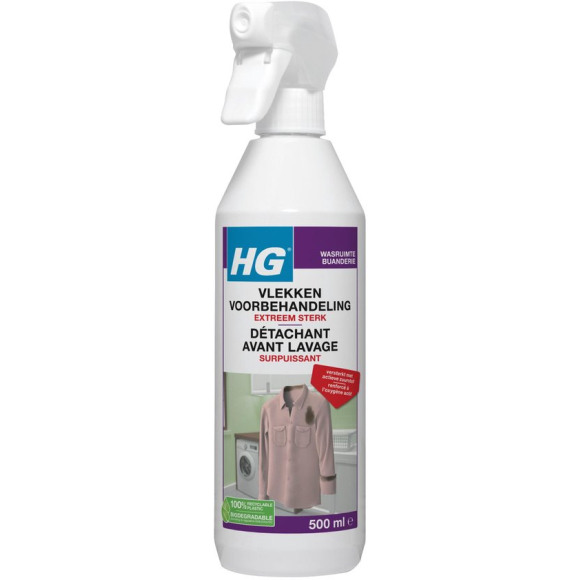 Hg HG Vlek & Plek Voorbehandeling Extra Sterk 500 ML
