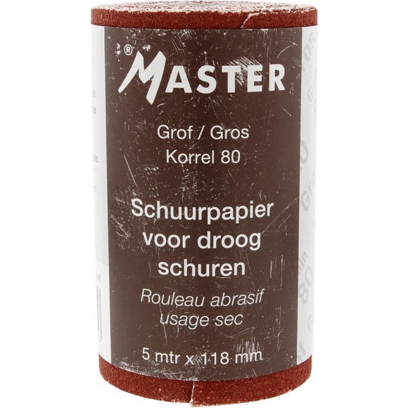 Master Master Schuurpapier Op Rol Korrel 80 118 MM X 5 M