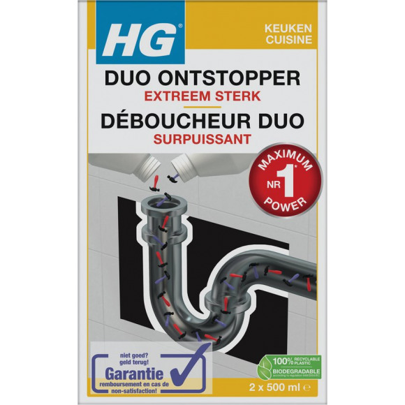 Hg HG Duo Ontstopper 2X500 ML