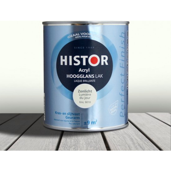 Histor Histor Perfect Finish Acryl Hoogglans Zonlicht (Ral 9010) Wit