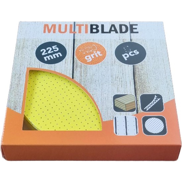 MULTIBLADE Multiblade MB226/5-K80 Schuurschijf 225mm voor wand en plafondschuurmachine korrel 80