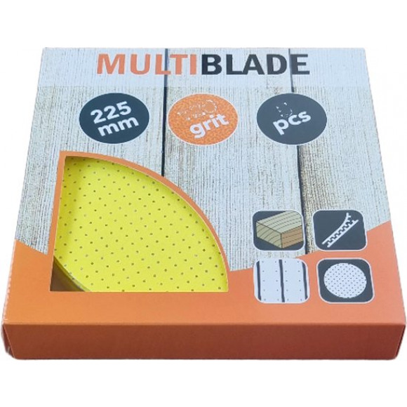 MULTIBLADE Multiblade MB226/5-K120 Schuurschijf 225mm voor wand en plafondschuurmachine korrel 120