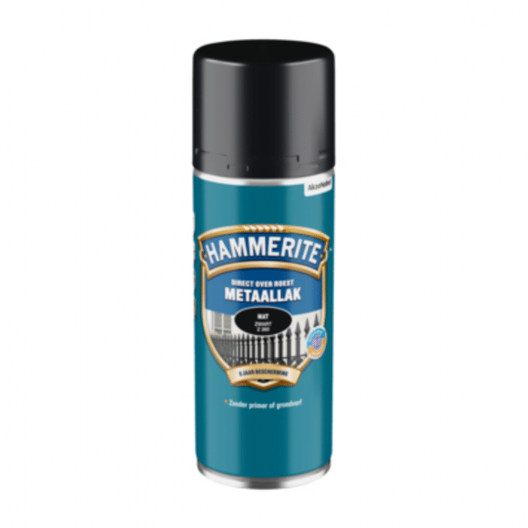 Hammerite Metaallak Mat Zwart 400 ml 400 ML
