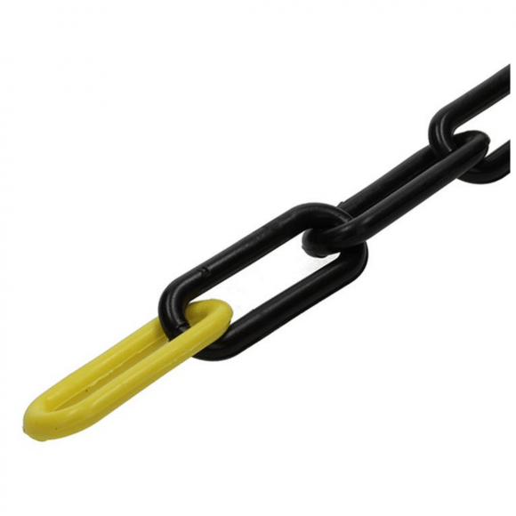 Mack Kunststof Ketting Lange Schakel Geel/Zwart