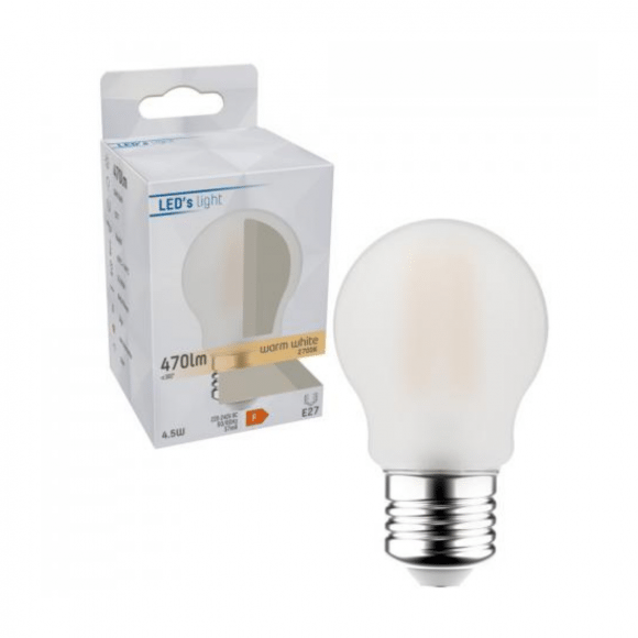 LED'S LIGHT Globe G45 E27 4,5W Opaal 4,5 WATT