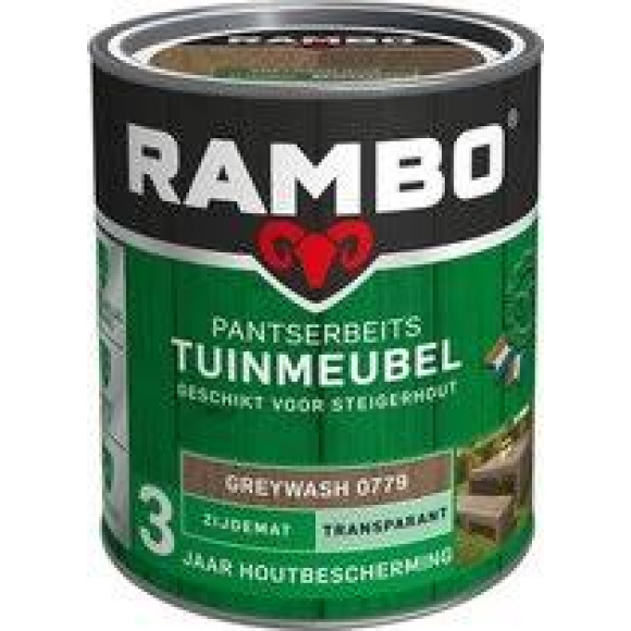 RAMBO Rambo Pantser B. Tuinm. 0.75L 0779 Greywash Zijdemat transparant 750 ML