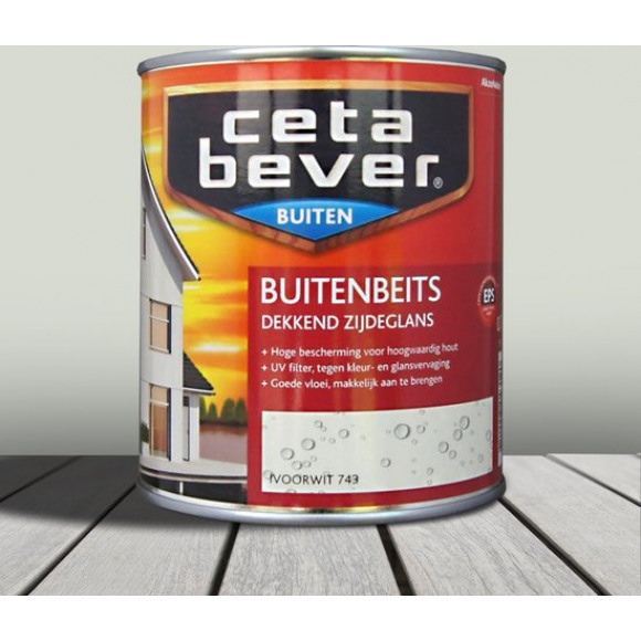 Cetabever CetaBever Buitenbeits Dekkend Ivoorwit 743 743 Ivoorwit