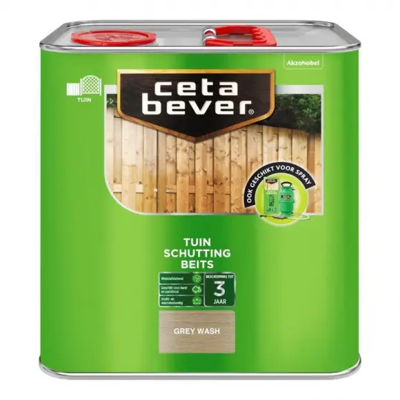 Cetabever CetaBever Tuin Schuttingbeits Grey Wash Grey wash 5,00 L