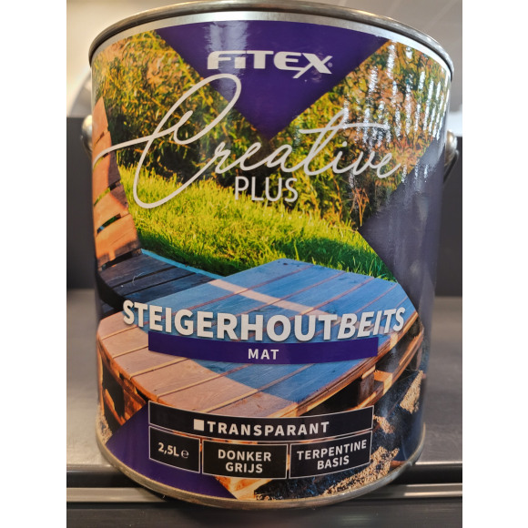 Fitex Fitex Creative+ Steigerhoutbeits Donkergrijs