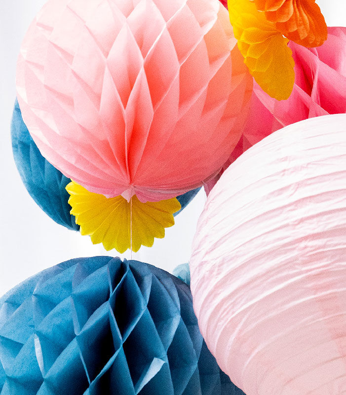 5 Guirlandes à Pompons En Papier De Soie DIY - Décoration Fête Anniversaire, Mariage, Baby Shower - Blanc - 7