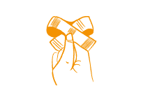 Nouer le noeud plat étape 2