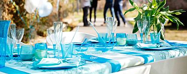 Jolie décoration de table Anniversaire Bleu