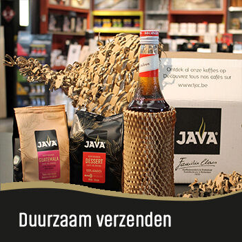 Duurzame verpakking en duurzaam verzenden dankzij de JAVA Webshop Duurzame verpakking en duurzaam verzenden dankzij de JAVA Webshop