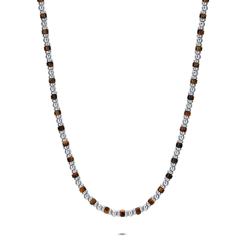 Chaîne Pour Homme En Acier Maillons Ovales 55 Cm X 6 Mm - Argenté, Neuve Avec étiquettes