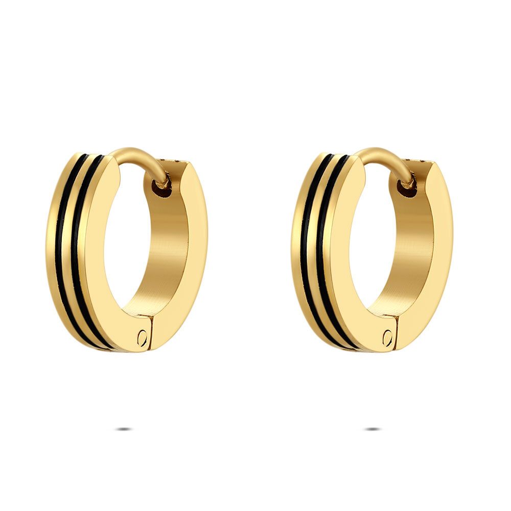 Boucles D'oreilles Percées émaillées - Hauteur 4 Cm, Largeur 2.4 Cm, Design Coloré