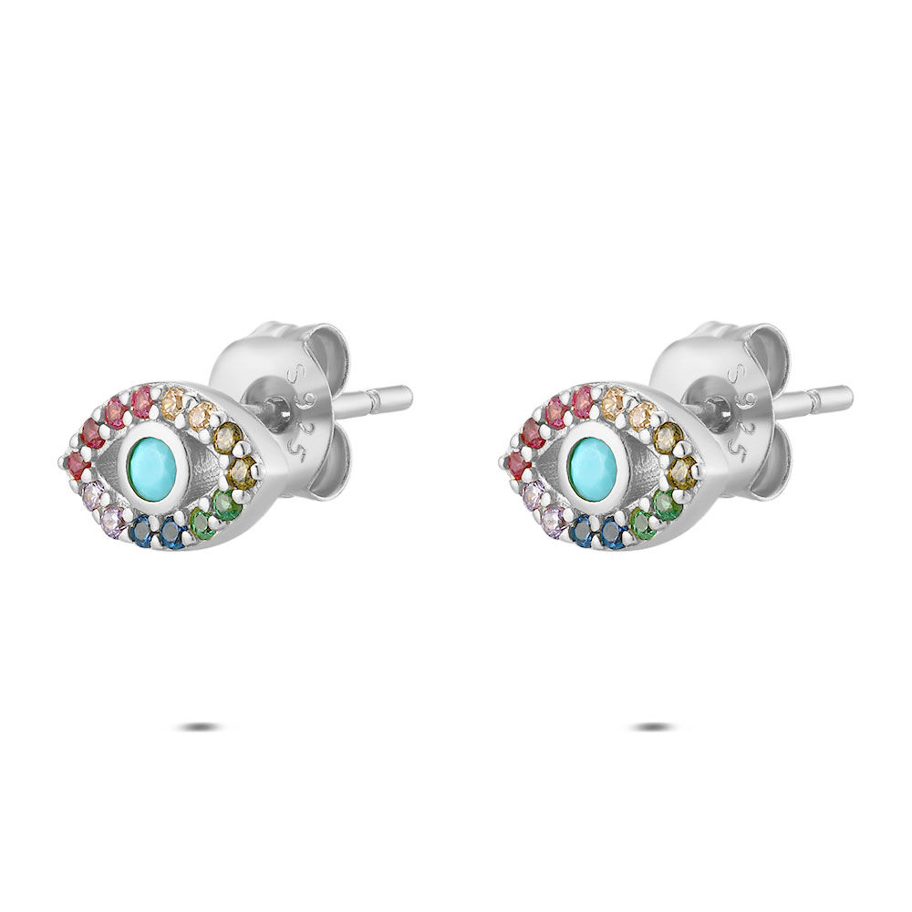Boucles D'oreilles Argentées Forme Bonbon - 21x6 Mm, Fantaisie, Neuf Sans Emballage