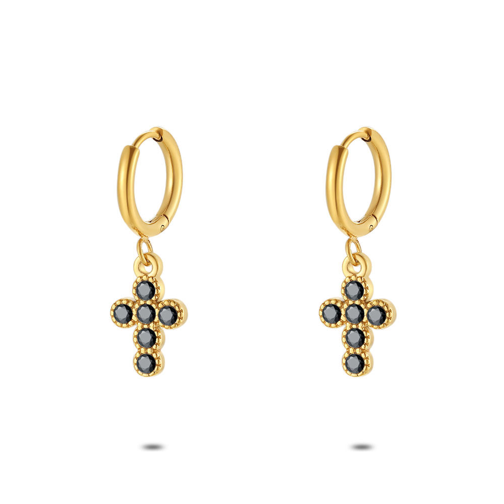 10 Stukken Kruis Oorbellen, Kruis Oorbellen voor Vrouwen, Roestvrijstalen Kruisoorbellen, voor Dames, Heren, unisex, Hypoallergeen