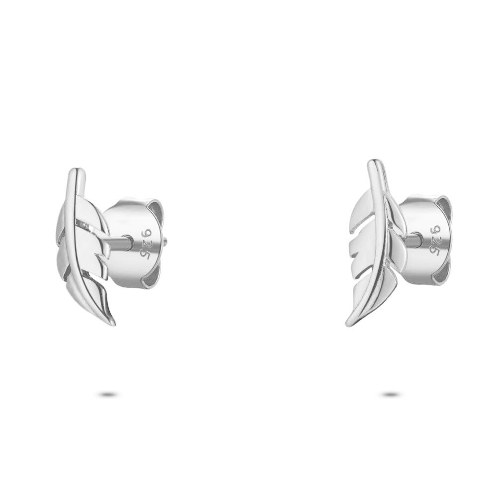 LES POULETTES BIJOUX - Oorbellen van geborsteld zilver Twee tabletten, Sterling zilver : Maryla Dubiel