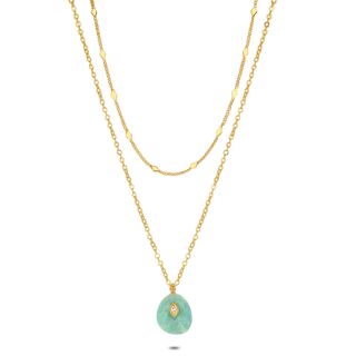 Médaille Une Etoile est née - Laque verte et bleue - 1 Diamant -18 carats :  bijoux Edenly