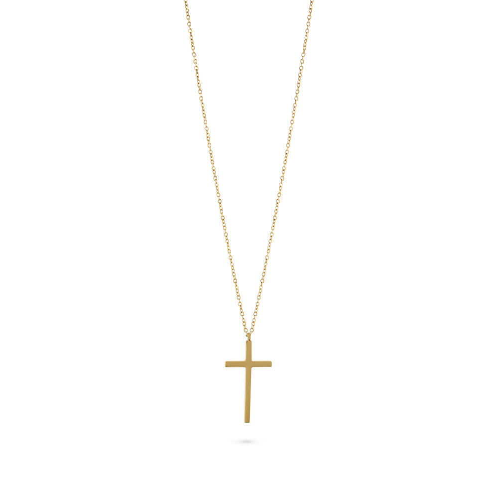 Kruisketting voor dames, halsketting met kruis, gouden ketting, gouden