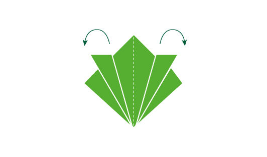 serviette rose de noël étape 4 serviette rose de noël étape 4